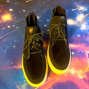 Black Ralph Lauren Suede a moccasin Hi